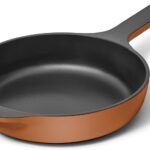 Caraway Cast Iron Skillet – 8” Enameled Cast Iron Pan With 3 Layer Enamel Coating – No Seasoning Required – Compatible With All Stovetops – Free From Forever Chemicals – Rust
