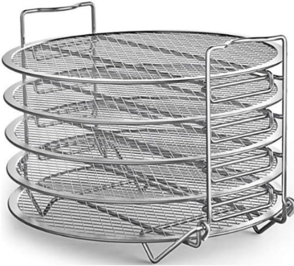 Dehydrator Rack Stainless Steel Stand Accessories Compatible with Instant Pot Air Fryer Crisp Lid 6 Quart Air Fryer Rack Stainless Steel Fit all 4.2QT – 5.8QT air fryer,Oven,Pressure Cooker