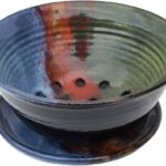 ALWAYS AZUL POTTERY 8 Inch by 4 Inch Berry Bowl in Mountainscape Glaze – Handmade Ceramic Pottery – Handcrafted Polished Stoneware – Unique & Stylish Glazed Bowl, Great for Soup, Salad & Cereal