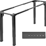 VIVO Electric 4-Leg Dual Motor Standing Desk Frame for Table Tops up to 84 x 43 inches and 220 lbs, Memory Controller Height Adjustment, Frame Only, Black, DESK-E4B