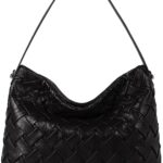 Woven Bag for Women, Vegan Leather Tote Bag Handmade Large Summer Beach Shoulder Bags