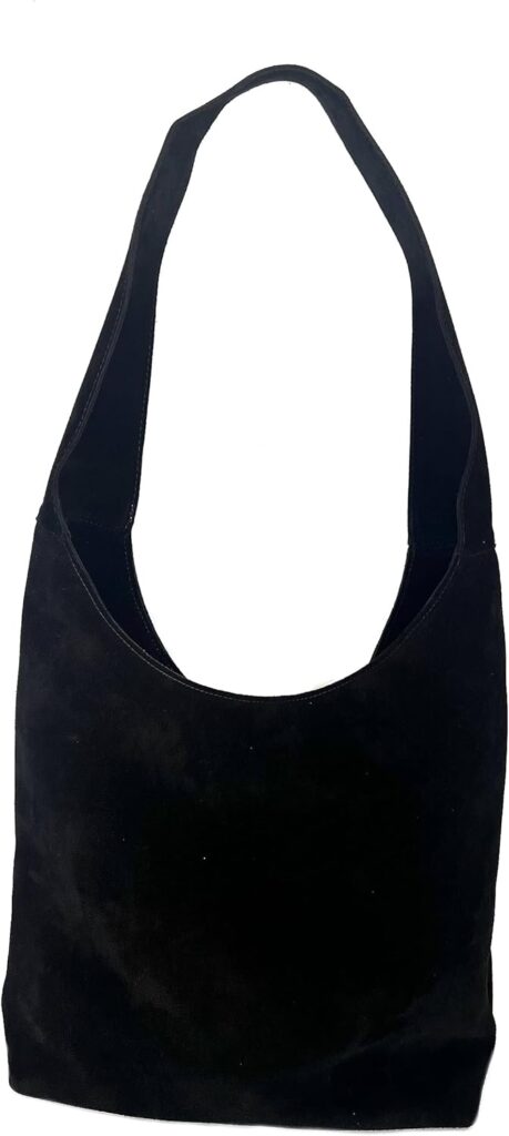 Women suede Boho bag tote, shoulder shopper bag with zipper and pockets, handmade Bohemian hippie Crossbody Purse for women