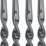 MAITREYA Grey Spiral Taper Candles – Handmade Twisted Conical Stick Candles, Set of 4 for Decoration, Weddings, Parties, Church – Unscented, Dripless, 10 inch