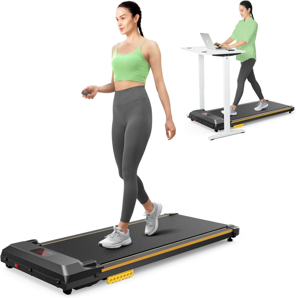 UREVO Under Desk Treadmill Longer pad, Portable Treadmills for Home/Office Walking Pad with Remote Control, LED Display