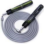 Hererope Weighted Jump Ropes for Men & Women, 1/2 LB Jump Rope Weighted With Ball-bearing, No-Slip Grip, Durable Steel Cable, Heavy Jump Rope Designed for Fitness, High-Intensity Strength Workouts, crossfit