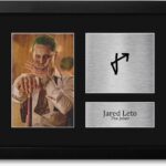 HWC Trading Jared Leto Suicide Squad The Joker Framed Gifts Printed Signed Autograph Picture for Movie Memorabilia Fans – US Letter Size