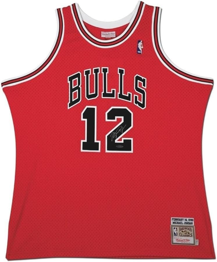 Michael Jordan Signed Autographed 1990 Mitchell & Ness #12 Jersey Bulls UDA – Autographed NBA Jerseys