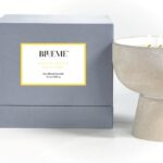 BLUEME Happiness – Yuzu & Ginger, Luxury Candle w/Essential Oils, 3 Wick, Hand-Poured Soy, Cotton Wick, Ceramic