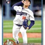 2024 Topps #553 Yoshinobu Yamamoto RC Rookie Los Angeles Dodgers Series 2 MLB Baseball Base Trading Card