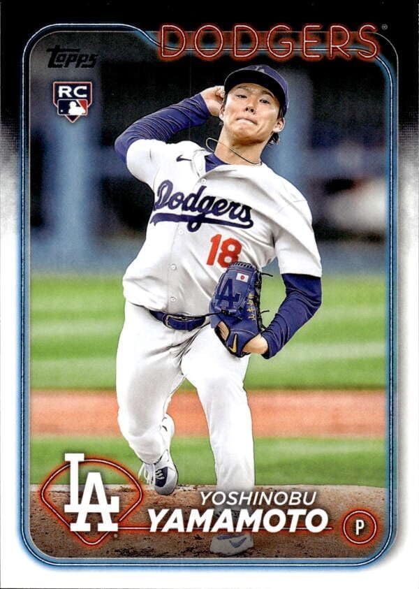 2024 Topps #553 Yoshinobu Yamamoto RC Rookie Los Angeles Dodgers Series 2 MLB Baseball Base Trading Card