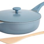 Goodful All-in-One Pan, Multilayer Nonstick, High-Performance Cast Construction, Multipurpose Design Replaces Multiple Pots and Pans, Dishwasher Safe Cookware, 11-Inch, 4.4-Quart Capacity, Blue Mist