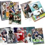 40 Football Hall-of-Fame & Superstar Cards Collection Including Dan Marino, Troy Aikman, Jim Thorpe, Joe Montana, John Elway and Barry Sanders
