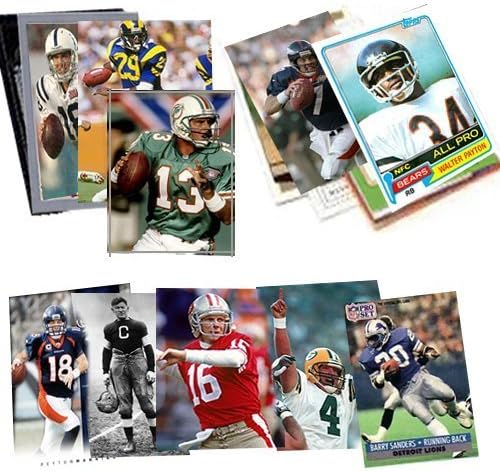 40 Football Hall-of-Fame & Superstar Cards Collection Including Dan Marino, Troy Aikman, Jim Thorpe, Joe Montana, John Elway and Barry Sanders