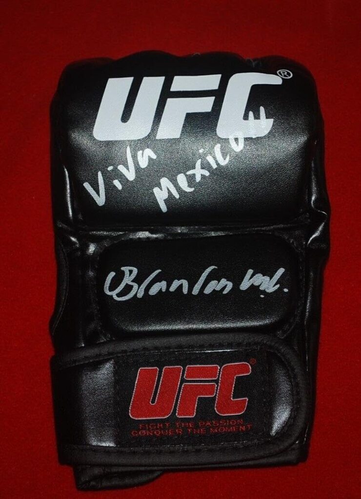 BRANDON MORENO VIVA MEXICO UFC MMA Signed Glove PSA ITP COA 3C73123 – Autographed UFC Gloves