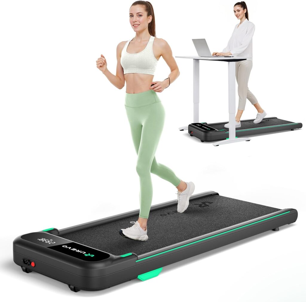 UREVO Spacewalk E4 APP Walking Pad, Under Desk Treadmill for Home/Office, Portable Walking Treadmill , Walking Jogging Machine with APP Remote Control, LED Display