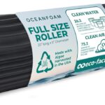 Oceanfoam Tidal Roller – Charcoal – Muscle Massage Foam Roller for Back Pain & Stretching – Firm and Ergonomic Wide Wave Textured – Yoga, Athletics, & Wellness – Full Size, 20″ x 5″