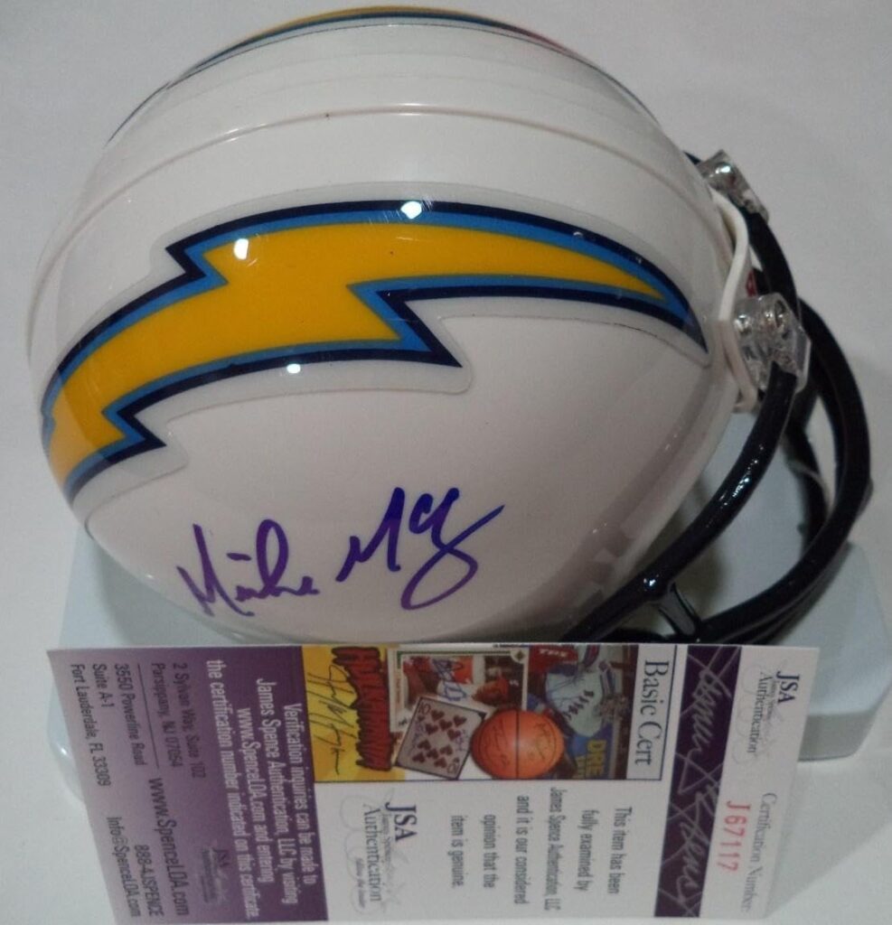 Mike Mccoy Sd Chargers Signed Autographed Riddell Mini Helmet Jsa Coa #j67117 – Autographed NFL Mini Helmets
