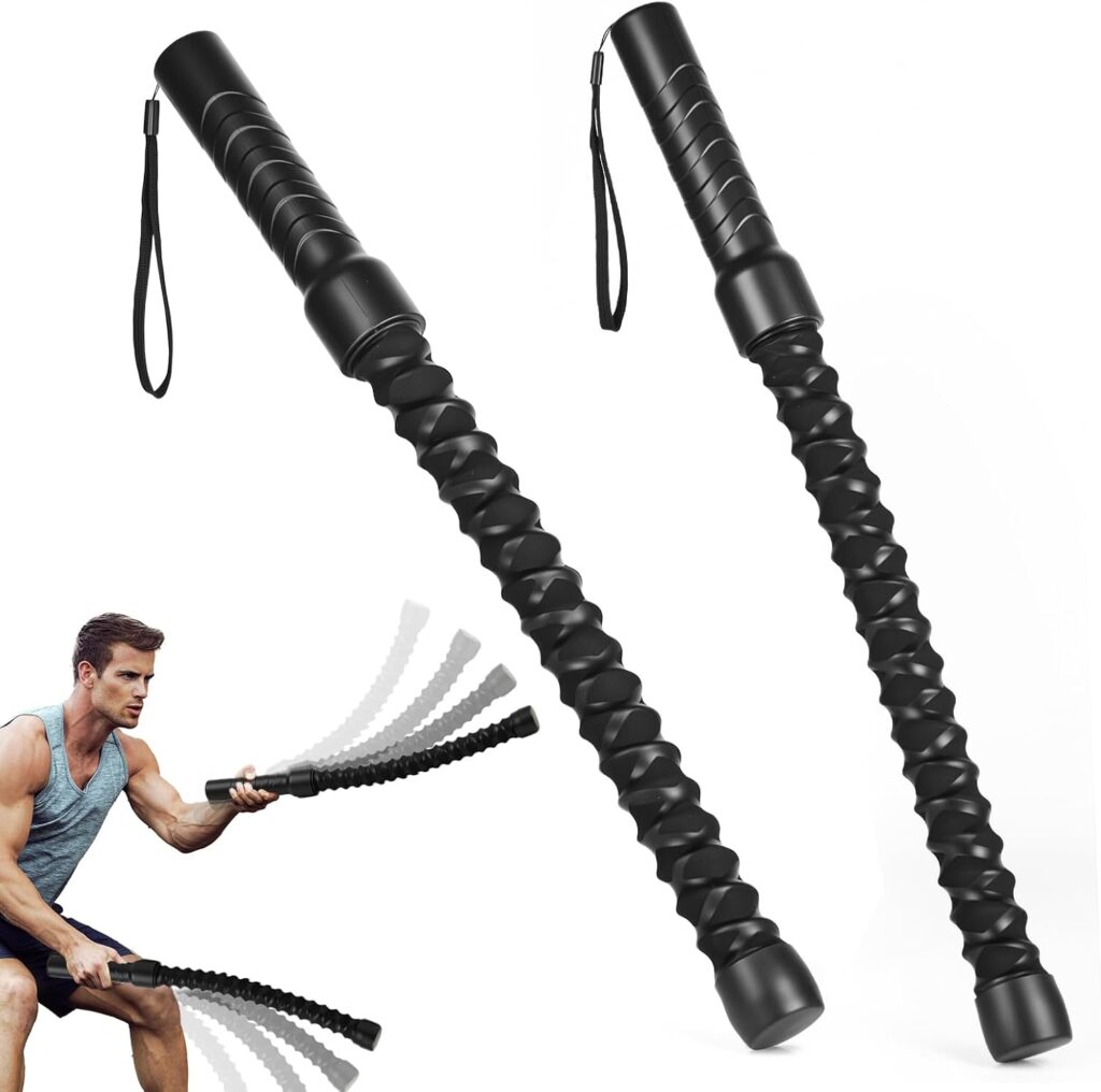 2PCS Weighted Ropeless Battle Rope, Professional Portable Durable Exercise Rope Cordless for HIIT Workouts, Cardio & Muscle Training, Low-Impact Cardio Training, Home Gym Equipment