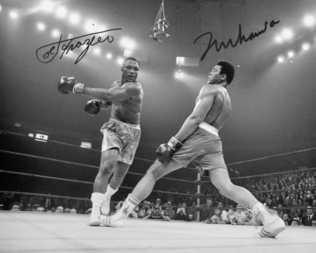 Ikonic Fotohaus Muhammad Ali Joe Frazier Boxing Legends Signed Photo Autograph Print Wall Art Home Decor