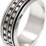 NOVICA Artisan Handmade Men’s .925 Sterling Silver Meditation Spinner Ring Crafted for Band Indonesia ‘Long Journey’