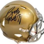 Rudy Ruettiger Autographed Notre Dame Football Mini Helmet – Hand Signed with James Spence Authentication (JSA)