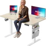 Marsail Standing Desk Adjustable Height Home Office Desk,‎48×24 Inch Electric Standing Desk, Stand up Desk with Storage Bag,Headphone Hook for Computer Workstations Desk 4 Memory Preset