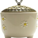 Handmade Ceramic Sugar Bowl with Lid, Rustic Pottery Snack Dish, 12 oz Kitchenware Gift, Footed Sugar Bowl with Lid