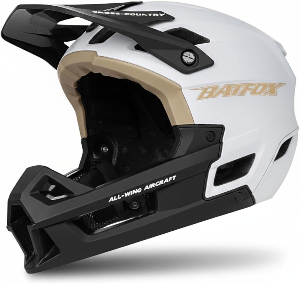 BATFOX Full Face Mountain Bike Helmet for Men Women Adult Helmet Downhill DH BMX MTB