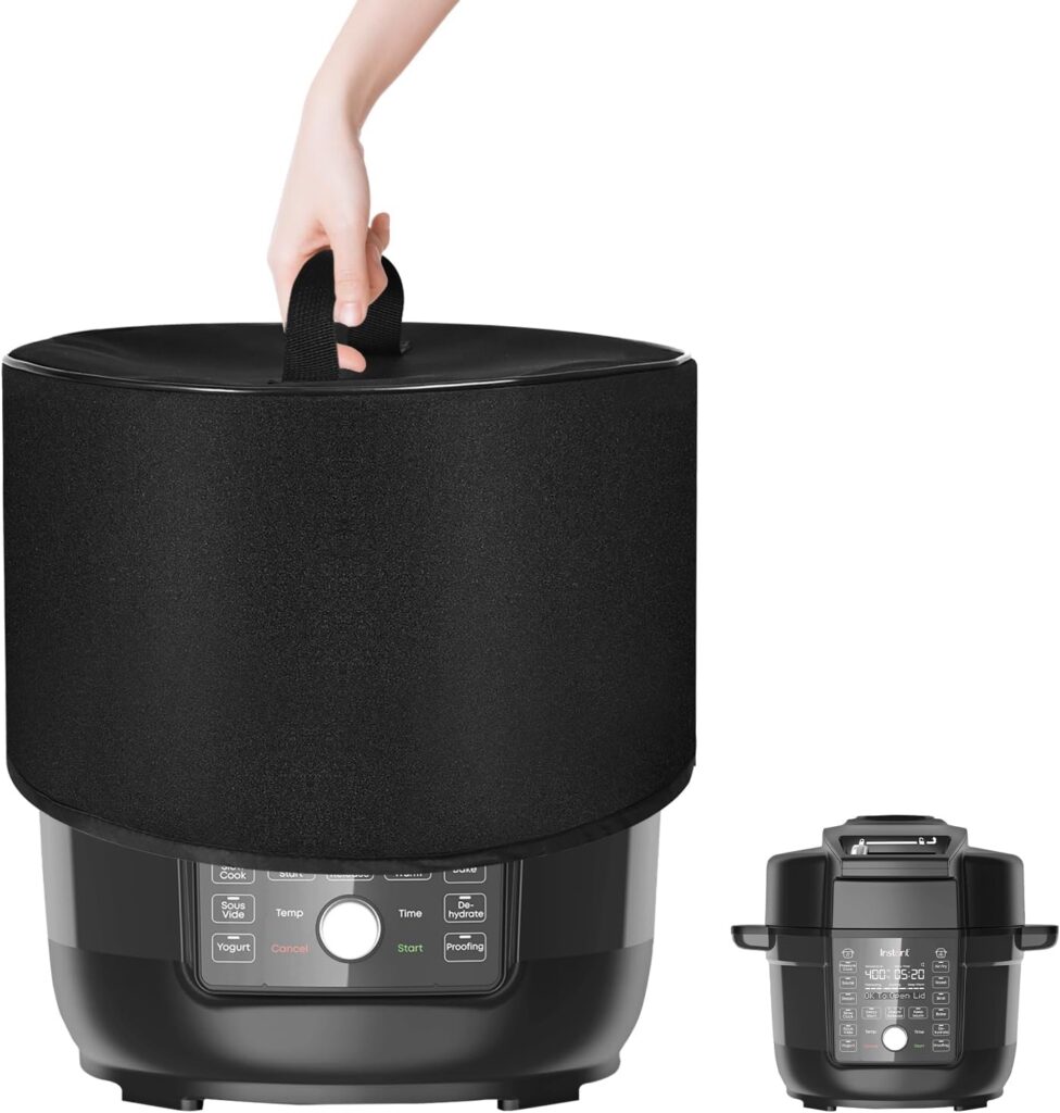 Pressure Cooker Cover with handle Round Waterproof Electric Pressure Cooker Cover for Instant Pot Duo Crisp Ultimate Lid 13-in-1 Air Fryer Pressure Cooker 6.5 Quart(16.5×14.2 in)