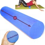 Foam Roller Back Leg Muscle Pain – Small Size Hard Density EVA Muscle Recovery Roll Ø3.75″x18″ for Physical Therapy, Helps as Spine Cracker Stretcher
