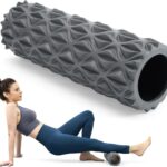 Foam Roller – 15 inch Deep Tissue Massager for Muscle Massage, Myofascial Trigger Point Release, Exercise, Yoga, Pilates & Stretching(Gray)
