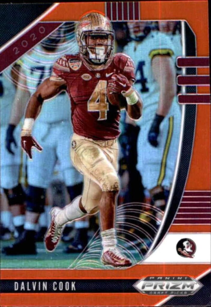 2020 Panini Prizm Draft Prizms Orange #21 Dalvin Cook Florida State Seminoles Football Trading Card