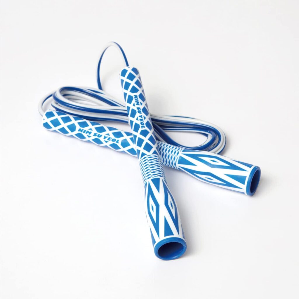 Skipping Jump Rope for Fitness Workout – Light Weight, Adjustable, Tangle Free, Excellent line control for Cardio Boxing, CrossFit, Training Exercise All Ages and Gender ( Special Luxury, KA-220, Made in Korea)