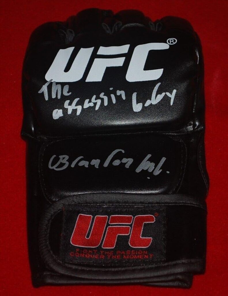 BRANDON MORENO The Assassin Baby UFC MMA Signed Glove PSA ITP COA 3C73125 – Autographed UFC Gloves