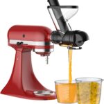 Masticating Juicer Attachment for KitchenAid Stand Mixer, Cold Press Juicer Machine, Slow Masticating Juicer Attachment with Dual Feed Chute, For KitchenAid Mixer Attachments by Gvode
