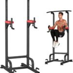 RELIFE REBUILD YOUR LIFE Power Tower Pull Up Bar Station Workout Dip Station for Home Gym Strength Training Fitness Equipment