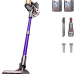 Cordless Vacuum Cleaner, 2 Batteries 120 Mins Runtime 50Kpa 600W, Stick Vacuum with Anti-Tangle Design, Self-Standing, Vacuum Cleaners for Home, Hardwood Floor, Carpet, Pet Hair