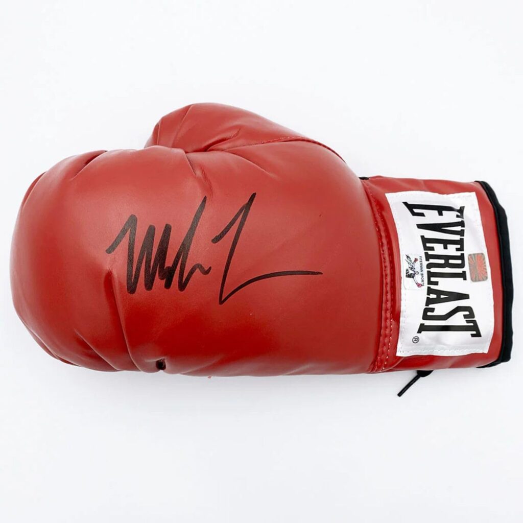 Mike Tyson Autographed Left-Hand Boxing Glove – Signed Collectible for Legendary Fight Fans and Memorabilia Collectors