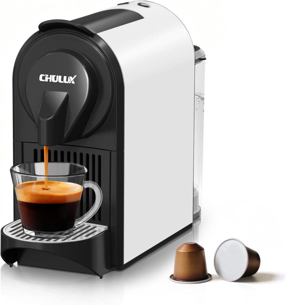 CHULUX Mini Espresso Pod Machine for NS Original Capsule, 20 Bar Single Serve Expresso Coffee Maker, 1400W