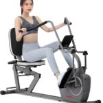 VANSWE Recumbent Exercise Bike with Arm Exerciser for Seniors Adults Home Training – Elliptical Recumbent Cross Trainer with Magnetic Resistance, Free App, Bluetooth Connectivity and Pulse Sensor