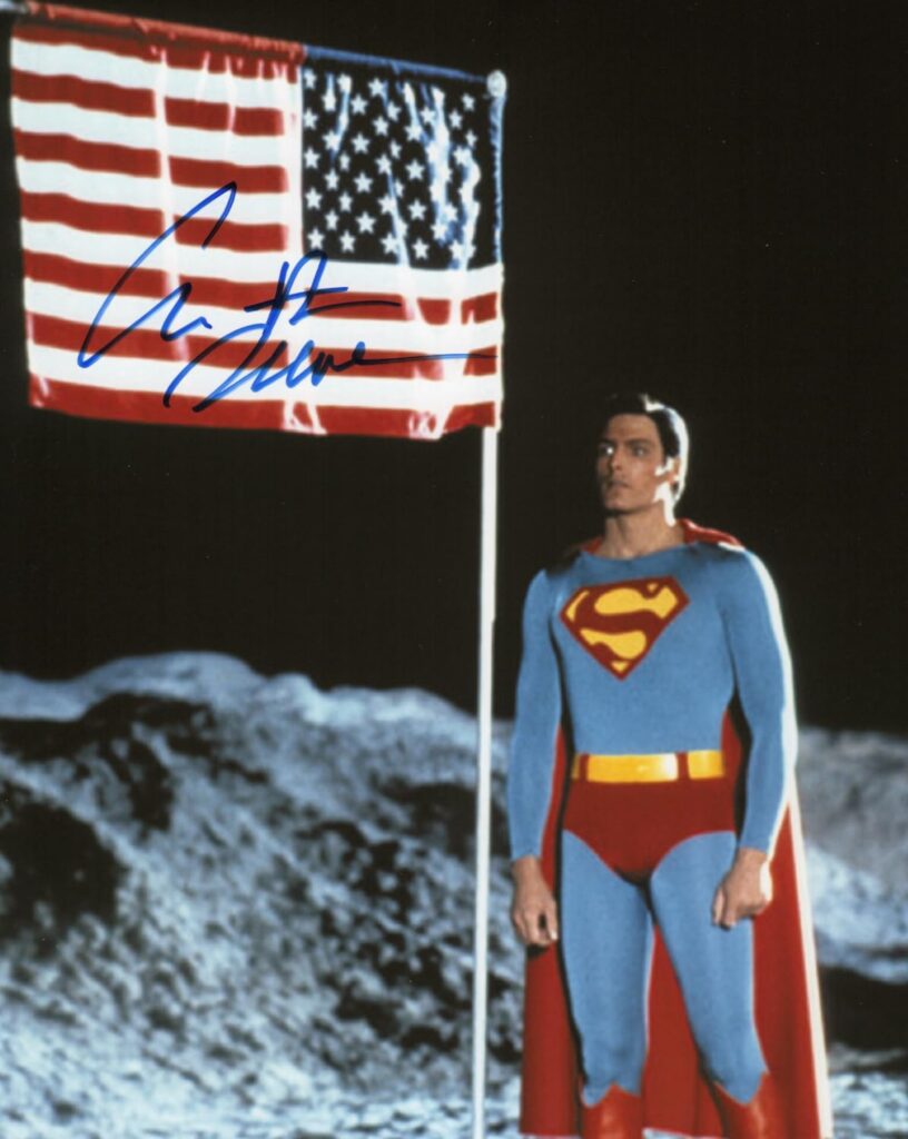 RP Christopher Reeve Signed Photo 8×10, Reprint COA Certificate of Authentication Autographed Superman Movie Poster