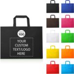 100 Reusable Shopping Bags custom bags with logo-Ideal for Company Promotions, commercial advertising,grocery bags