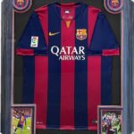 Lionel Messi Signed Autographed Jersey FC Barcelona Custom Framed JSA YY54050 – Autographed Soccer Jerseys