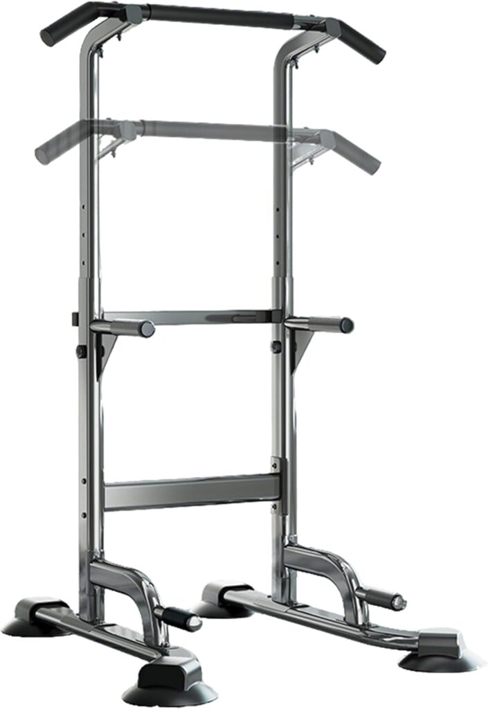 Pull Up Bar for Home – Heavy Duty Carbon Steel, 6-Level Height Adjustable (69-85Inches), No-Slip Grip, Stable Base, Full-Body Workout (Back, Abs, Chest), Easy Assembly & Space-Saving