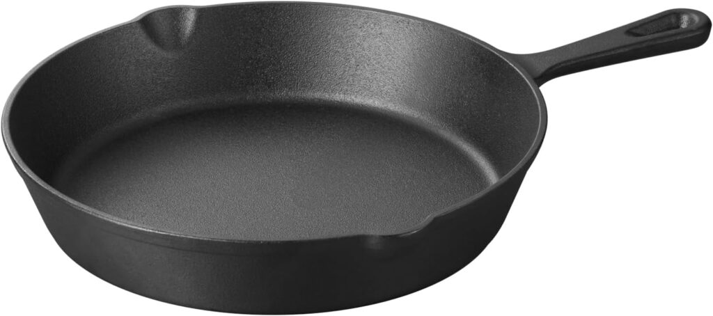 Cast Iron Skillets Non-Stick Frying Pans Griddle Egg Pan Round Indoor/Outdoor,Stove, BBQ, Grill Cookware,8 Inch