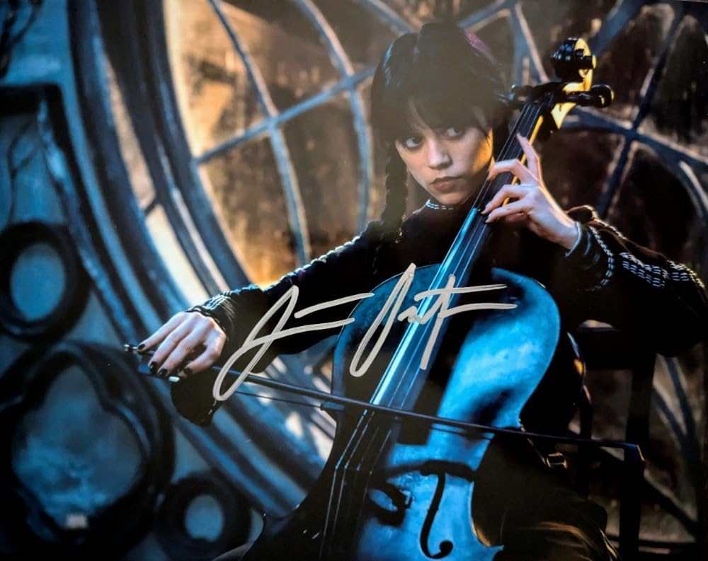 RP Jenny Ortega Signed Wednesday Photo 8×10, Reprint COA Certificate of Authentication, Autographed Movie Poster