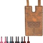 Western Boot Wallet with Snap Strap for Women, 2026 Fashion Handcrafted Leather Wallet Boot Credit Card Holder Carry All Small Wallets (Light Brown)