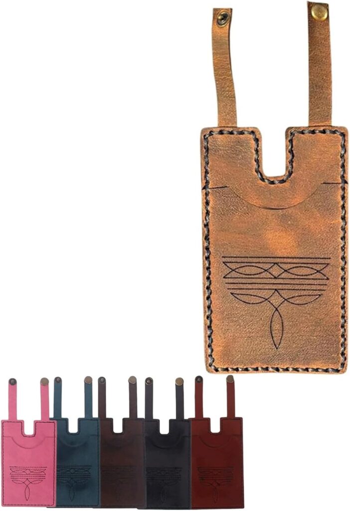 Western Boot Wallet with Snap Strap for Women, 2026 Fashion Handcrafted Leather Wallet Boot Credit Card Holder Carry All Small Wallets (Light Brown)