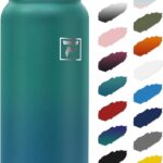 Fanhaw 20 Oz Insulated Stainless Steel Vacuum Water Bottle with Anti-Dust Pop-Open Lid – For Kids, Women, Men | Leak & Sweat Proof (Green Blue)