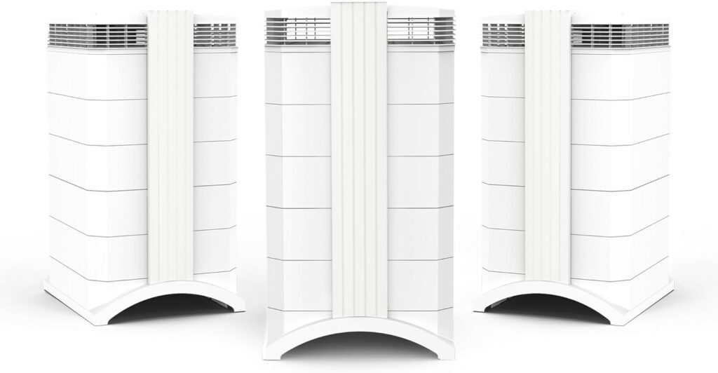 IQAir HealthPro Plus XE Air Purifier – 3-Pack- Smart HyperHEPA Filtration for Large Rooms up to 3375 sq ft – Viruses, Allergens, Smoke, Mold, Dust, Pet Dander, Swiss Made, WiFi Enabled